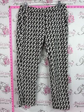 Adrianna Papell Black and White Geometric Print Pants
